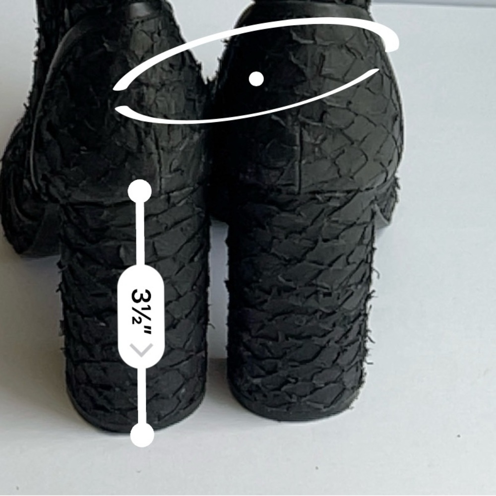 Leon Max Black Textured High-Heel Ankle Boots. 10. GUC!🔥 - Picture 7 of 11